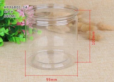 Nut Clear Plastic Cylinder Round Candy Jar Tasteless Good Transparence