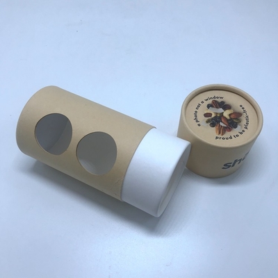 Biodegradable Food Paper Tube Packaging Fettuccine With Window