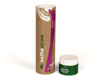 OEM Labeling Tissue Paper Tube Packaging with Recyclable Strech Cap Cardboard Cylinders 