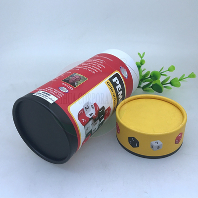 Customized Recyclable Kraft Paper Tube Packaging For Puzzle Gold Stamping Printing