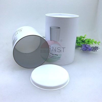 Airtight Composite Rolled Edge Paper Cans Packaging Metal Tin Tubes With Insert Plastic Lid