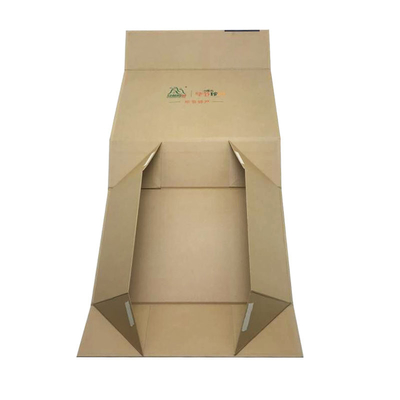 Magnetic Closure Recycled Paper Gift Boxes Ribbon Handle Rectangular Folding Clothing Packaging