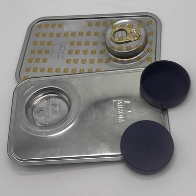 126mm Engine Oil Canning Lids Tinplate Easy Opne Lids Square Shape