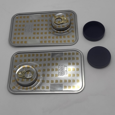 126mm Engine Oil Canning Lids Tinplate Easy Opne Lids Square Shape