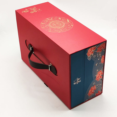 Custom Paper Full Moon Cake Box Packaging With Handle Bakery Packaging Container