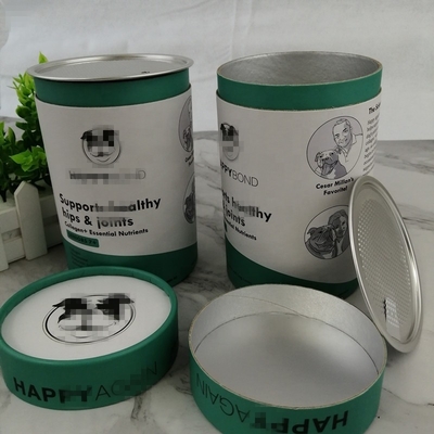 Food Grade Tea Paper Jar Customized Craft Paper Bio-degradable Cylinder Carton Packaging Tube Sealed Moisture-proof Chewing Gum