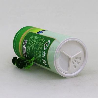 Plastic Sifter Paper Tube Box Salt Packaging Cardboard Shaker Lid Custom Paper Can