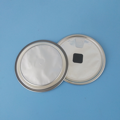 401# 99mm Round Shape Peel Lid For Coffee Can Aluminum Foil Lid With One Way Valve