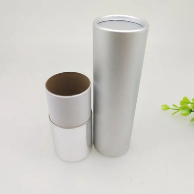 Biodegradable Cylinder Silver Paper Tube Cosmetic Packaging Kraft Paper Core Tube