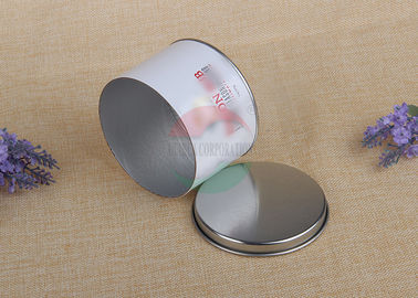 Salt Paper Tube Packaging Cylinder White Spice Packaging Box With Silver Movable Lid