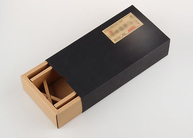 Slide Open Drawer Design Recycled Paper Gift Boxes / Kraft Paper Container