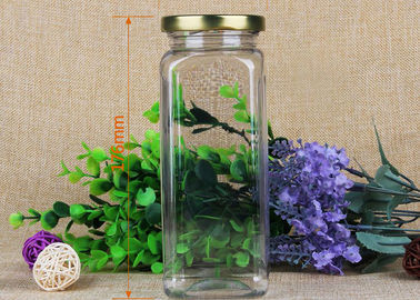 176mm Square Food Grade Clear Pet Jars Coffee Tin PP Lids Pet Plastic Jars