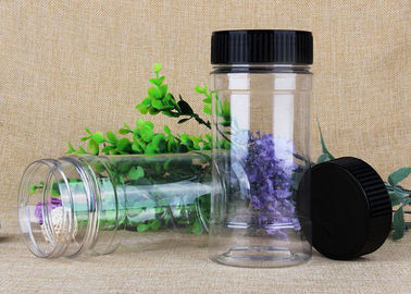 Recyclable Transparent Clear Plastic Cylinder Food Grade Package With Screw Lid