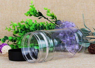 Recyclable Transparent Clear Plastic Cylinder Food Grade Package With Screw Lid