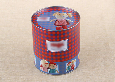 Custom Print Toy Gift Cardboard Paper Composite Can Packaging With Iron Lid