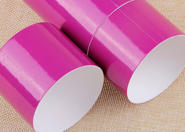 Purple Matt Varnishing Paper Cans Packaging / Cardboard Paper Tube ISO9001