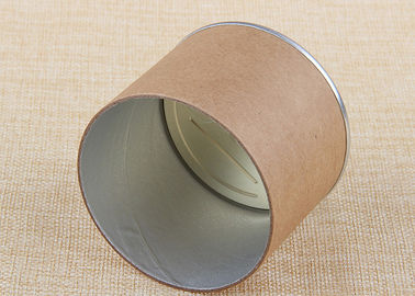 Composite Aluminium Easy Open Paper Tube Packaging With PE Plastic Cap / Kraft Paper