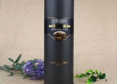 Custom Hot Stamping Paper Tube Packaging Black For Wine Bottle FDA Approval