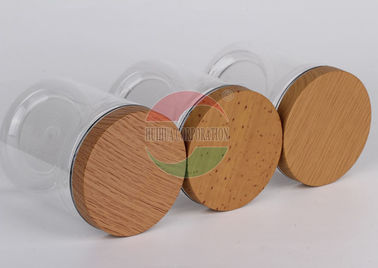 Free Sample Custom Size / Color Plastic Square / Round Clear Pet Jars With Lid For Food