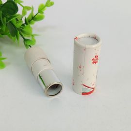 Lisptic Paper Composite Tube , Push Up Lip Balm Paper Tube Packaging