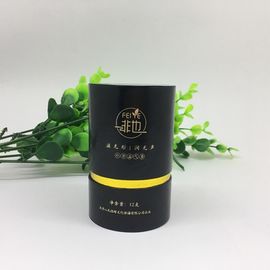 Eco Friendly Paper Tube Packaging / Black Cardboard Tubes With Lids