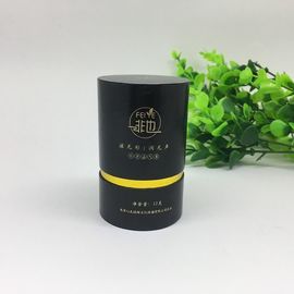 Eco Friendly Paper Tube Packaging / Black Cardboard Tubes With Lids