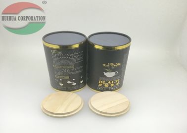 Customized Tea Packing Paper Cardboard Tube Box Foil Lining With Cork Lid