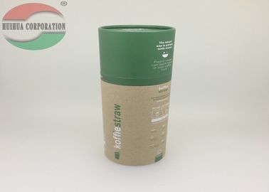 Custom Paper Box Straw Packaging / Matt Lamination Cardboard Cylinder Tubes