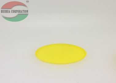 Non Spill Yellow Oval PP Plastic Lid For Easy Open End Fruit Can