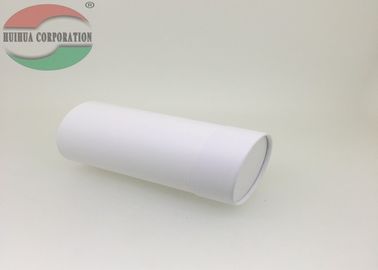 White Round Paper Box for Coffee , Cardboard Tube Packaging With Paper Lid