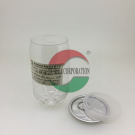 350ML PET Easy Open Alu Lid Beverage Can For Soda Drinks / Coke