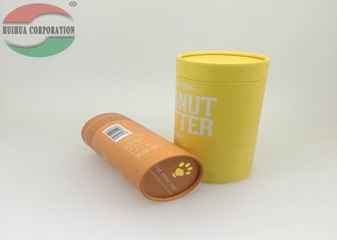 Yellow Cardboard Cylinder Paper Tube Packaging For Honey Bottle Anti-rust