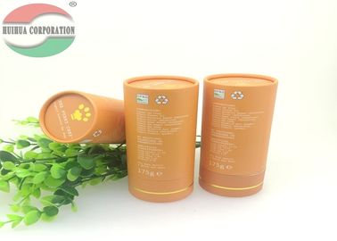 Large Kraft Cardboard PET Paper Tube Packaging With Hot Stamping Orange