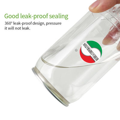 Transparent PET Plastic Cylinder Food Grade Can Jar With Aluminum Easy Open Lid