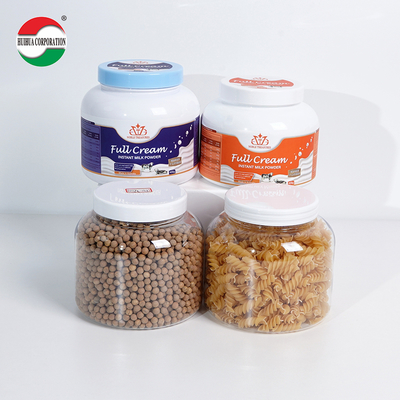 1200ml Factory Direct Recycled Food Grade Round PET Plastic Bottles Powder Jars Cans Milk Protein Powder Container
