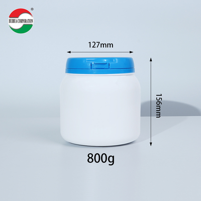 Recycled PET Food Grade Empty Plastic Bottles with Lids Packaging Candy Milk Protein Powder Container Screw Lids Powder Jar