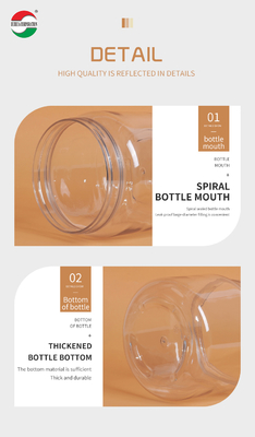1100ML Transparent Clear PET Plastic For Milk Powder Cylinder Ideal Packaging Solution for Your Business