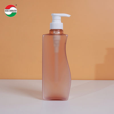 Clear PET Jars For Shampoo Shower Gel 500ml Plastic Bottle With Pump Press Lid Customized Service Available