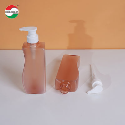 Clear PET Jars For Shampoo Shower Gel 500ml Plastic Bottle With Pump Press Lid Customized Service Available