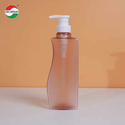 Clear PET Jars For Shampoo Shower Gel 500ml Plastic Bottle With Pump Press Lid Customized Service Available