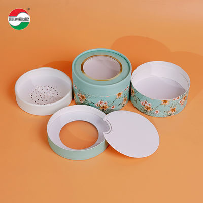 Cylinder Packaging Tube with PVC Window Cosmetic Loose Powder Essential Oils Face Cream Makeup Setting Craft Paper Tube