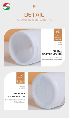 500ml Clear Plastic Cylinder HDPE Bottle For Weed Packaging With Good Sealing And Food Grade Material HDPE500-D194e