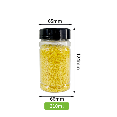 Good Quality Transparent Clear PET Plastic Can PET Jar with Butterfly Opening Lids for Spice Seasoning Salt Monosodium Glutamate