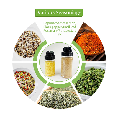 Good Quality Transparent Clear PET Plastic Can PET Jar with Butterfly Opening Lids for Spice Seasoning Salt Monosodium Glutamate