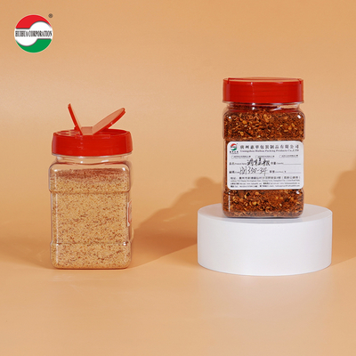 High Transparent Clear Good Airtight Food Grade 350ml Plastic Can PET Jar for Seasoning Spice Pepper Powder Salt Sugar with Butterfly Flip Lids