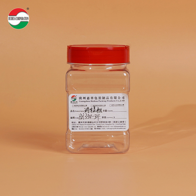 High Transparent Clear Good Airtight Food Grade 350ml Plastic Can PET Jar for Seasoning Spice Pepper Powder Salt Sugar with Butterfly Flip Lids