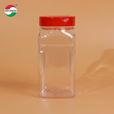 425ML Wholesale Sample Provided Plastic Spice Jars Bottles Containers With Red Black Lid Perfect For Storing Spice And Powders