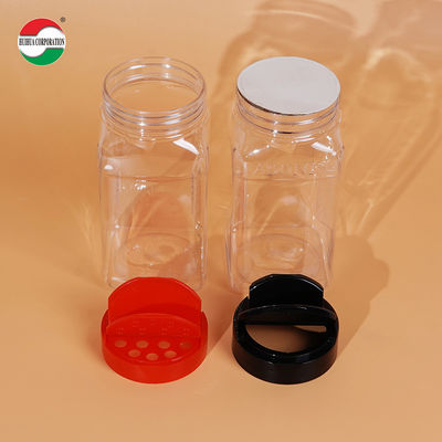 Food Grade Wholesale PET Plastic Spice Jar Seasoning Bottle With PP Butterfly Lid For Salt And Pepper Shaker