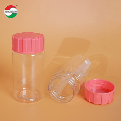 Wholesale Recycled Clear PET Plastic Jar with Screw Lids Cylinder Bottle  for Snack Cookie Candy Nut Storage