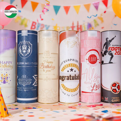 Premium Wholesale Eco-friendly Cylinder Paper Box with Metal Lid for Wine Glass Bottle Biodegradable Kraft Paper Tube Snack